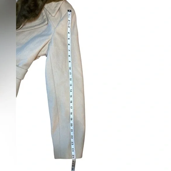 NWOT WORTHINGTON LINED WOOL BLEND FAUX FUR REMOVABLE COLLAR COAT WITH BELT - Picture 9 of 14